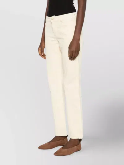 7 For All Mankind Calie Straight Leg Corduroy Pants Clothing In Neutral