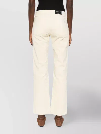 7 For All Mankind Calie Straight Leg Corduroy Pants Clothing In Neutral