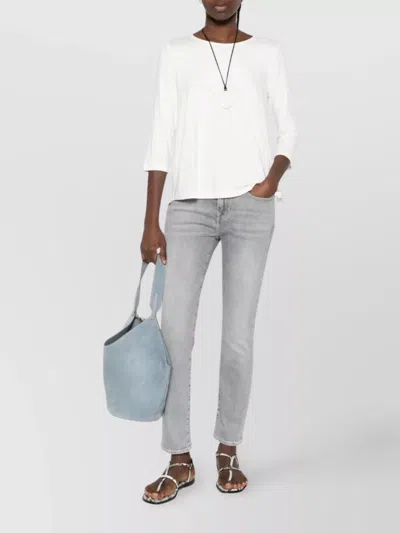 7 For All Mankind Relaxed Skinny Full Scale Trousers In Gray