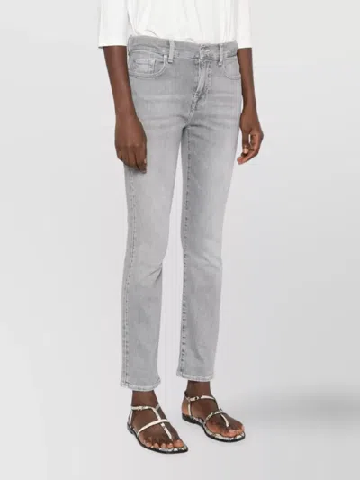 7 For All Mankind Relaxed Skinny Full Scale Trousers In Gray