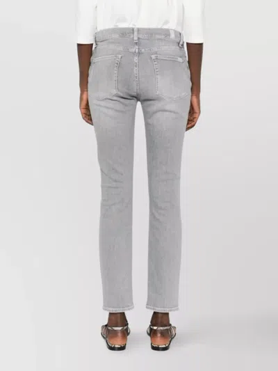 7 For All Mankind Relaxed Skinny Full Scale Trousers In Gray