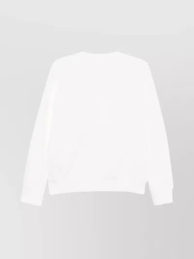 Mm6 Maison Margiela Numeric Signature Label Crewneck Sweatshirt In White