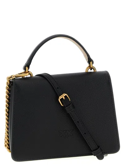 Pinko Mini Love Hand Bags Black In Black