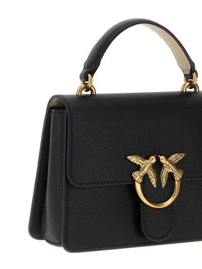 Pinko Mini Love Hand Bags Black In Black
