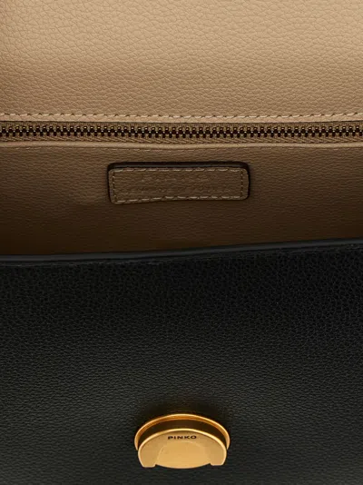 Pinko Mini Love Hand Bags Black In Black