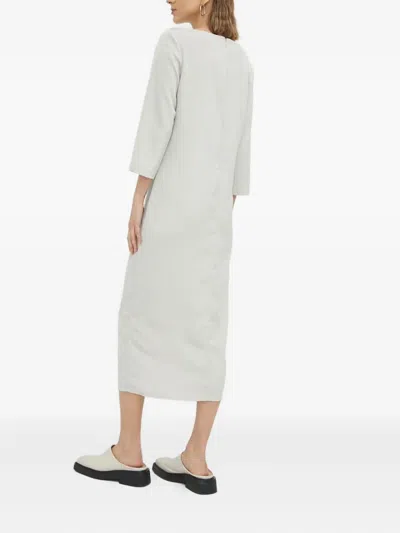 Bruuns Bazaar Twist-front Midi Dress In Gray