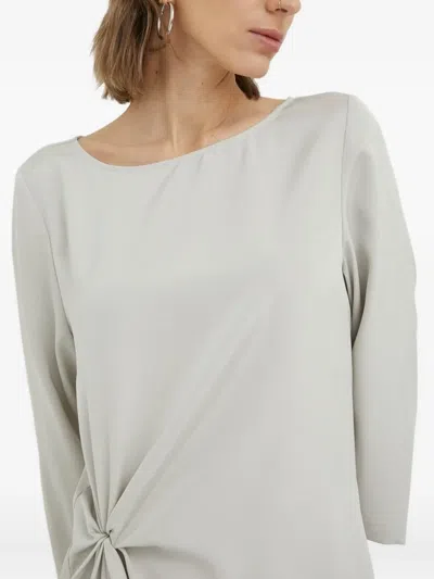 Bruuns Bazaar Twist-front Midi Dress In Gray