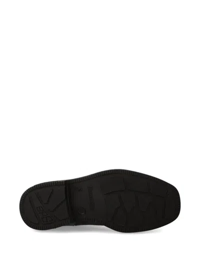 Blundstone Washed Grey Lug Boots With Elastic Side Inserts In Black