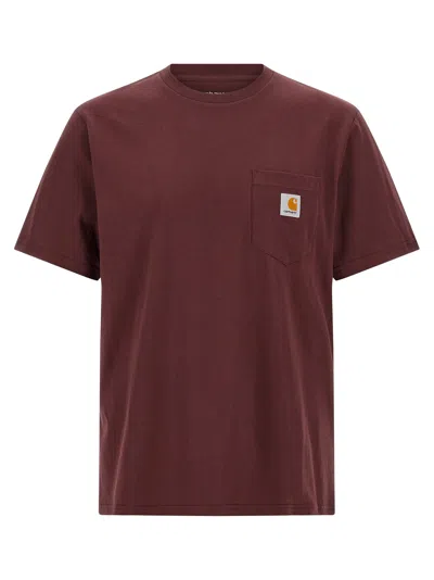 Carhartt Pocket Chest Crew Neck T-shirt In Red