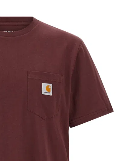 Carhartt Pocket Chest Crew Neck T-shirt In Red