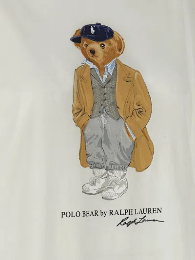 Polo Ralph Lauren White Polo Bear T-shirt In White