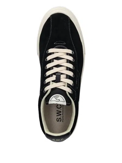 Stepney Workers Club Suede Leather Sneakers In Black