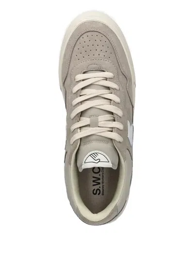 Stepney Workers Club Suede Leather Sneakers In Neutral