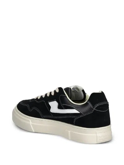 Stepney Workers Club Suede Leather Sneakers In Black