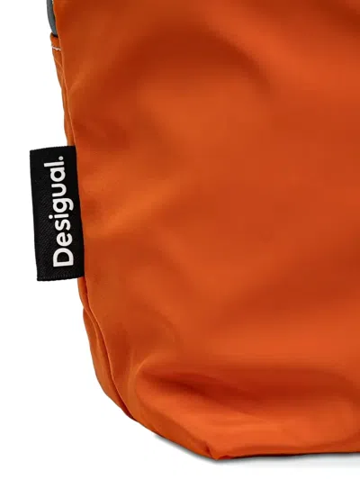 Desigual Patchwork Tote Bag In Orange