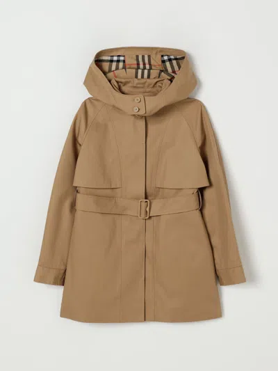 Burberry Cotton Coat In Brown