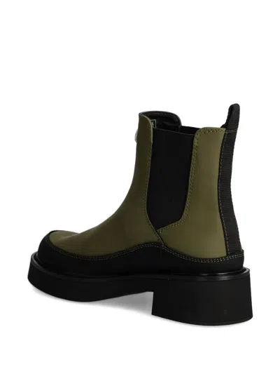 Desigual Elastic-panel Platform Boots In Green