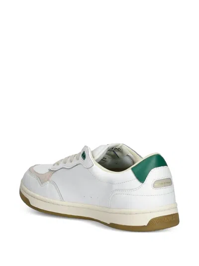 Stepney Workers Club Leather Panelled Sneakers In White