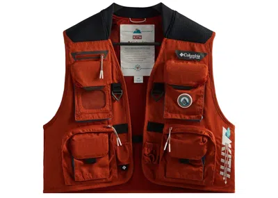 Pre-owned Kith Men's  Columbia Henrys Fork V Vest In Sanguine In Red