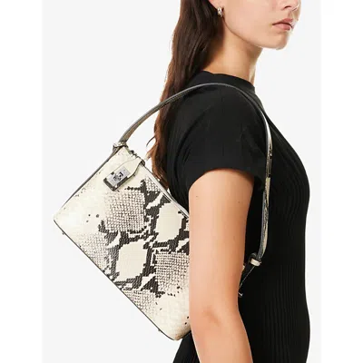 Verafied Womens Phython Hobo Leather Shoulder Bag