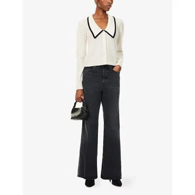 Frame Womens Set List The Lax Relaxed-fit Denim Jeans In Black