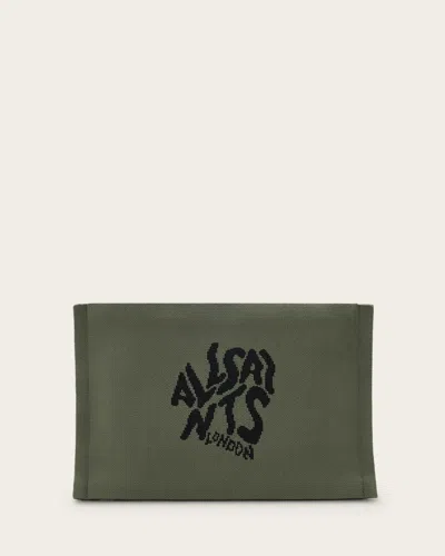 Allsaints Izzy Orlando Zip Clutch In Green