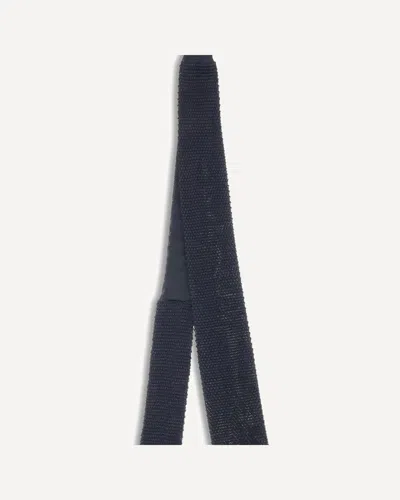 Brunello Cucinelli Men Knitted Tie In Blue