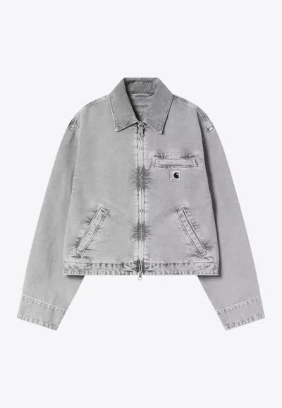 Carhartt Emery Jacket With Collar And Pockets In Gray