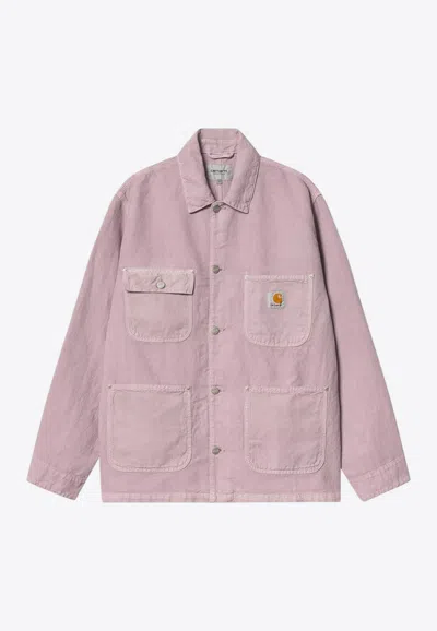 Carhartt Chore Coat With Chest And Front Pockets In Pink