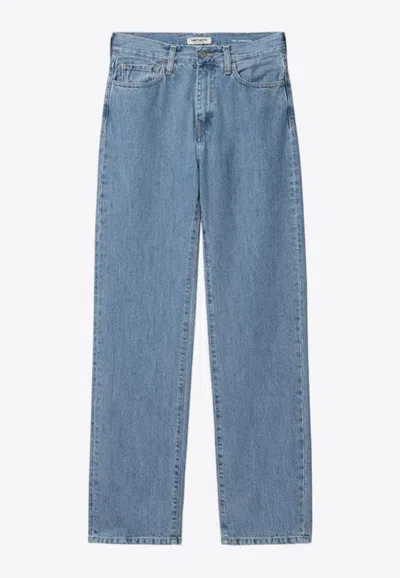 Carhartt Wip Noxon Blue Denim Pants In Multi