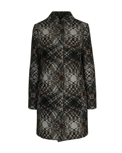 Missoni Patterned Button Coat In Black