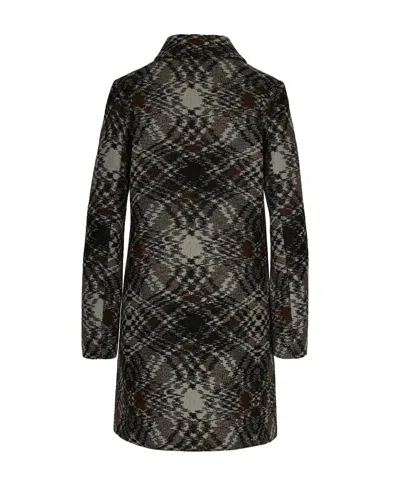 Missoni Patterned Button Coat In Black