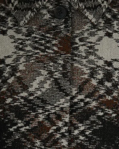 Missoni Patterned Button Coat In Black