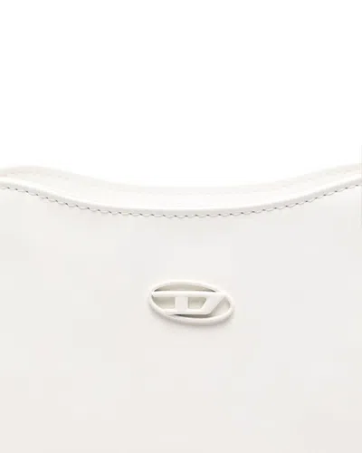 Diesel Play-glossy Shoulder Bag In White