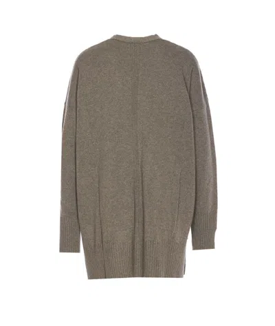 Roberto Collina Knitwear Cardigan With Front Pockets And V-neckline In Gray