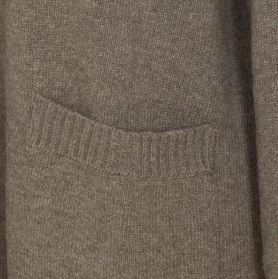 Roberto Collina Knitwear Cardigan With Front Pockets And V-neckline In Gray