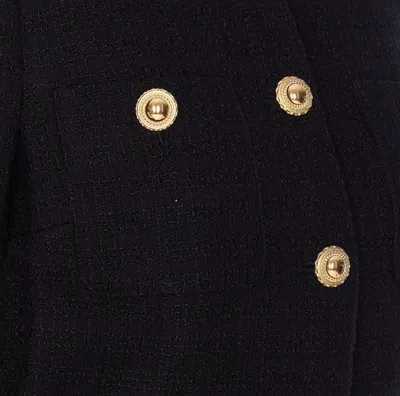 Self-portrait Knit Cardigan In Black