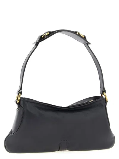 Chloé Kerala 25 Black Shoulder Bag In Navy Blue