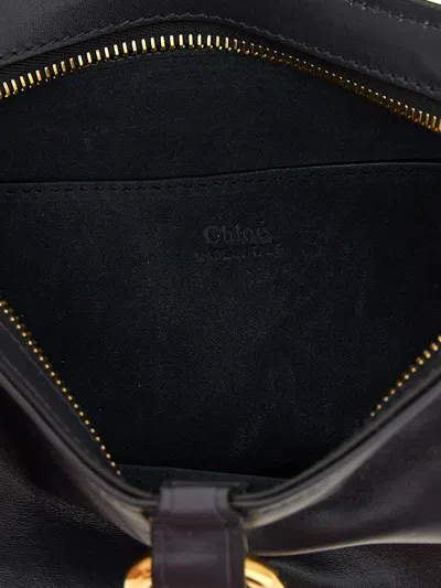 Chloé Kerala 25 Black Shoulder Bag In Navy Blue