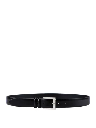 Orciani Smooth Leather Belt In Black