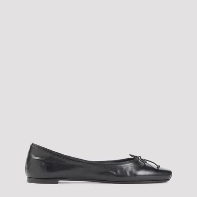 Khaite Black Lamb Leather Charlotte Ballerina In Gray