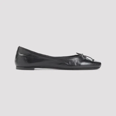 Khaite Black Lamb Leather Charlotte Ballerina In Gray