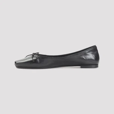 Khaite Black Lamb Leather Charlotte Ballerina In Gray