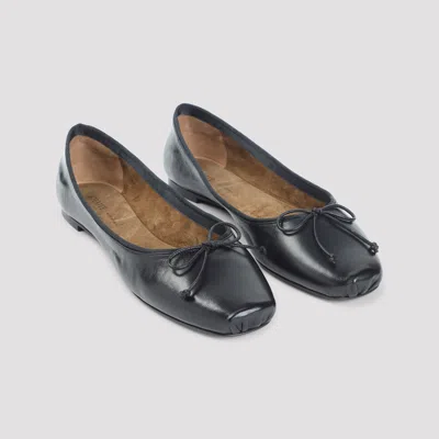 Khaite Black Lamb Leather Charlotte Ballerina In Gray