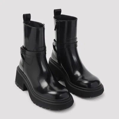 Jimmy Choo 'flat Chunky Sole Ankle Boots' In Black