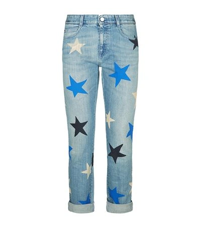 Shop Stella Mccartney Star Print Boyfriend Skinny Jeans