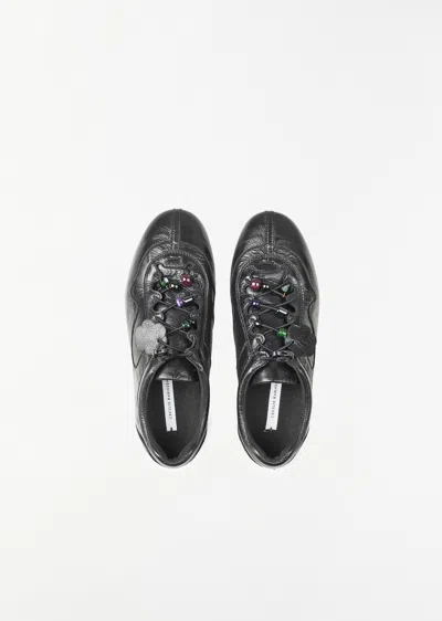 Cecilie Bahnsen Blaise Sneaker Metallic Leather In Black