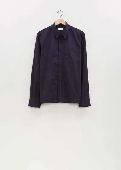 Dries Van Noten Men Corran Cotton Shirt In Blue