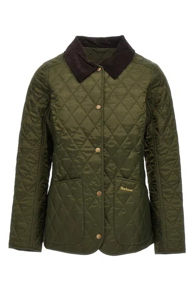 Barbour Annandale Corduroy-trimmed Quilted Shell Jacket In Green