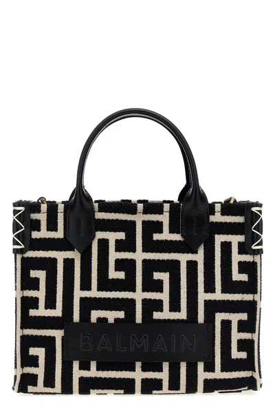 Balmain Women's B-army 42 Monogram Jacquard And Leather Tote Bag In Multi